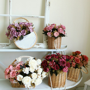 Vintage European Style Autumn Hydrangea Rose Bouquet Artificial Silk Flower Bunch Decorative Flower Arrangement Craft - Product Image 3