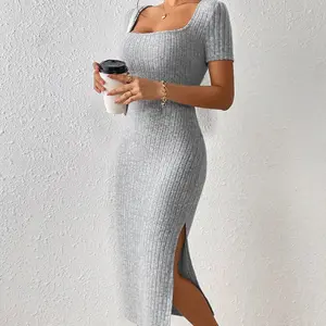 Женская 2024 Модная элегантная летняя одежда для девочек сексуальное длинное облегающее платье для женщин вечерние платья