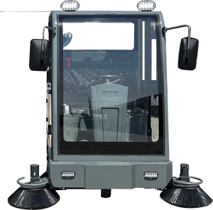 Grande larghezza regolabile ad alta efficienza giro sul pavimento spazzatrice strada spazzatrice - Product Image 6