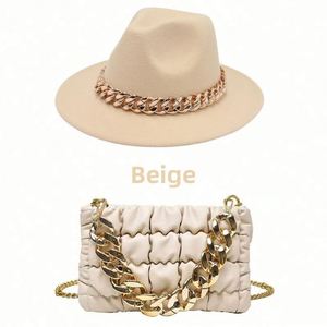 Conjunto de Sombrero Fedora Vintage y Bolso para Mujer, Ala Ancha, Venta al Por Mayor 2022 - Product Image 5