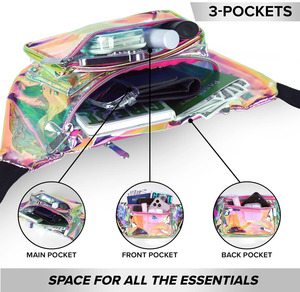 תיק החגורה של תיק חגורה ארוז | Fanny water pack עבור נשים-crobody מותן לאצטדיון שאושרו - Product Image 4