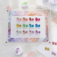 Lot de vernis gel pailleté Rabia 12 couleurs 5ml pour nail art scintillant, manucure en salon et fournitures de beauté