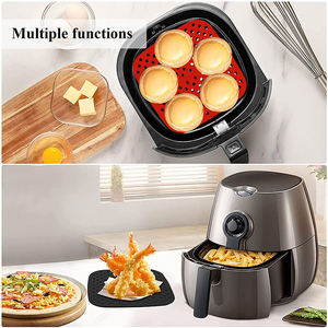 High Quality Reusable Non-Stick <b>Silicone</b> Air Fryer Mat <b>Baking</b> & Pastry Tool for Basket - Product Image 6