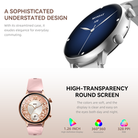 Montre connectée HW-L1 Mini pour femmes, écran 1,26 pouces, modes sportifs multiples, suivi du cycle menstruel, montre connectée tendance pour femmes