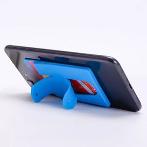 ที่ใส่บัตรซิลิโคนสีพื้นแบบขายส่งและขาตั้งโทรศัพท์พกพา - Product Image 2