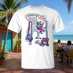 T-shirt unisexe pour adultes à manches courtes et col rond avec impression numérique de la drapeau de Porto Rico, Sapo Concho Acho Pe Erre Boricua - Product Image 2