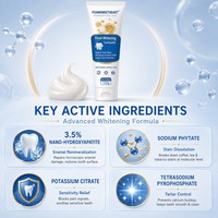 Poudre dentifrice blanchissante bio jetable anti-caries OEM, formule de gel personnalisée, marque privée, emballage en vrac, logo