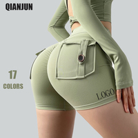 Nouveau à la mode Sexy dos Scrunch bout à bout Shorts d'entraînement grande taille Fitness Gym Shorts femmes Nylon Spandex Yoga Shorts