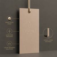 Etiquetas Colgantes de Papel con Borde Metálico Pintado, Acabado Sedoso Antihuellas, Protección UV, para Relojes de Lujo de Diseñador