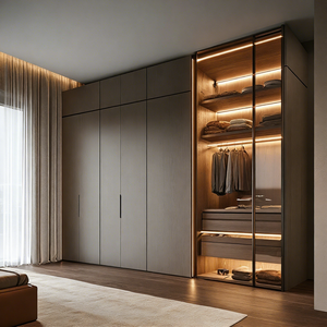 <span class=keywords><strong>Armario</strong></span> Modular de Alta Calidad <span class=keywords><strong>para</strong></span> Villa y Apartamento, Diseño Personalizado con Acabado en Madera y Isla, Venta al Por Mayor de Fábrica - Product Image 3
