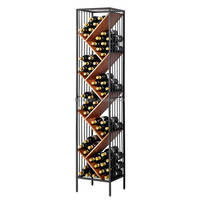 Vitrine de présentation de bouteilles de vin de luxe personnalisée vitrine de magasin d'alcool avec serrure