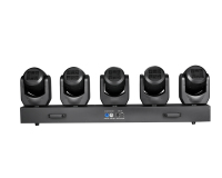 Barra de Luces LED Móvil DMX512 con 5 Cabezas, Efectos de Tornado, Anillo, Círculo, Halo, Luz de DJ con Cabeza Giratoria, 4-45 Haces