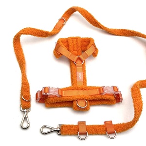 Wholesale Customized Logo Simple Sherpa Dog <b>Harness</b> Set Outdoor No-pull Durable Lambswool Dog Safety Vest - Product Image 5