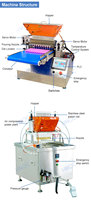 Machine d'extrusion de bonbons mous durs de forme manuelle de dépôt d'ours gommeux de rayure aigre pour faire des bonbons de menthe poivrée