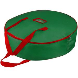 Christmas <b>Wreath</b> Storage Bag <b>XMAS</b> <b>Wreath</b> Props Holiday Container with Clear Window - Product Image 5
