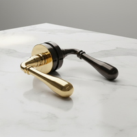 Poignées de porte de luxe modernes à moletage intérieur, finition satinée or, pour chambre et salle de bain, vente directe usine, serrure facile