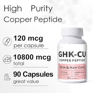 Capsules antioxydantes de peptides de cuivre GHK-Cu de haute qualité pour adultes, soutien de la peau et des cheveux, élasticité de la peau, fermeté, croissance des cheveux plus épais - Product Image 2