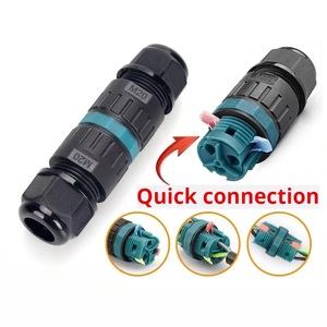 Connecteur Électrique Étanche IP68 pour Éclairage Extérieur, Type Panneau Direct 2/3 Fils, pour Bornes de Câblage Étanches - Product Image 2