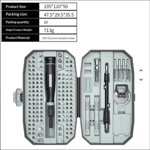 152-in-1 Ratchet <b>Screwdriver</b> <b>Set</b> Sockets <b>Bits</b> Extension Rod OEM Hard Case CRV Material Household Repair HUYSN Brand 1 HX-OT01361 - Product Image 5