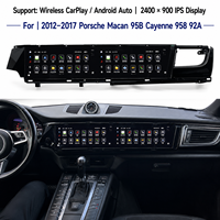 Lecteur DVD de voiture avec écran de 24,6 pouces, CarPlay sans fil, Android Auto pour Porsche Macan 95B Cayenne 958 92A 2012-2017, double écran