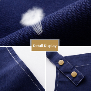 Bán Buôn Không Tay Chéo Thiết Kế Cotton Linen Tạp Dề Với Túi Cho Phụ Nữ <span class=keywords><strong>S</strong></span> Nhà Bếp Làm Việc - Product Image 4