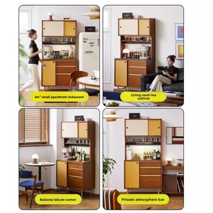 Nouveauté : Buffet en bois massif de style médiéval, multifonctionnel, pour le rangement, meuble de maison pour salon, petit appartement - Product Image 4