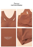 Ensemble soutien-gorge de sport sans armatures et sans coutures dos nageur avec logo personnalisé pour femme, ensemble soutien-gorge de yoga sans fil et culotte, ensemble de sous-vêtements