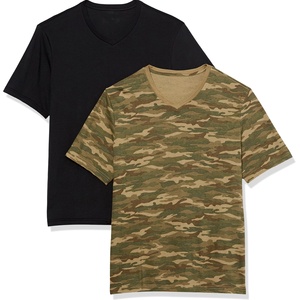 T-shirt d'entraînement en coton tricoté personnalisé unisexe, couleurs personnalisées, camouflage, manches courtes, coupe régulière, motif 3D, séchage rapide - Product Image 5