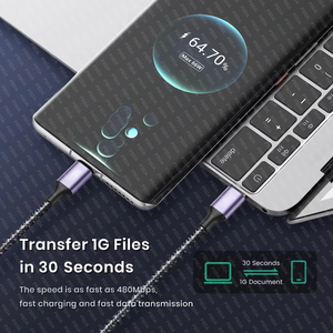 สายชาร์จเร็ว 1 เมตร 2 เมตร <span class=keywords><strong>3</strong></span> เมตร 20Gbps PD100W TYPE-C3.2 PD ชาร์จเร็ว USB C to USB Type C สำหรับ Iphone MacBook Pro สายชาร์จ USB C PD ชาร์จเร็ว - Product Image 5