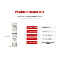 Fusibles R015 de alta calidad 10*38mm 500V 1A-32A, tubo de fusible de soplado rápido de cerámica 80KA para transformadores, lámparas