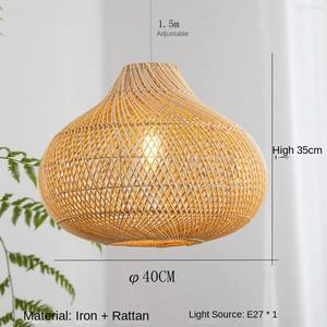 โคมไฟระย้าหวายสไตล์โบฮีเมียนทำด้วยมือสไตล์จีนแบบมินิมอลลิสต์สำหรับห้องรับประทานอาหารห้องครัวห้องนั่งเล่นเกาะ - Product Image 1