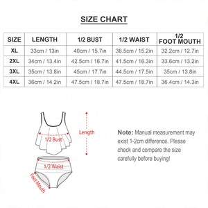 Traje de baño de dos piezas con volantes de talla grande Servicios personalizados - Product Image 3