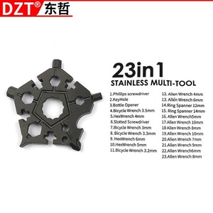 Dzt สโนว์เฟลก มัลติทูล 29 in 1 เหล็กกล้าคาร์บอน ชุดเครื่องมือพกพา EDC ประแจ ไขควง อุปกรณ์เอาตัวรอดกลางแจ้ง - Product Image 4