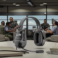Casque tactique étanche sans fil monté sur la tête avec réduction du bruit ANC + puce DSP d'amélioration de la voix ENC pour OEM d'avion aérien
