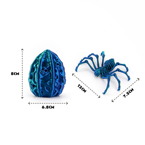 Vashine Araignée en <span class=keywords><strong>cristal</strong></span> flexible imprimée en 3D avec œuf, insecte, jouets de collection pour enfants, œuf d'araignée amusant et créatif imprimé en 3D - Product Image 6