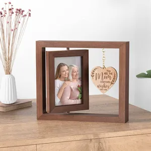 Gifts Picture Frame Birthday for from Double Sided Display Warm Heart Pendant Originality