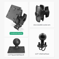 Adaptateur de fixation VESA 75mm/100mm à rotule de 2,25 pouces pour moniteur et tablette, pour l'industrie des machines de sablage, compatible RAM