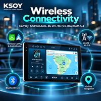 KSOY-04 Radio Mobil Android Universal Layar Sentuh QLED Wireless Carplay GPS Head Unit 4+64G Kamera 360 Optik Koaksial Autoradio