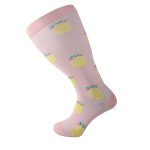 Chaussettes de compression de course <span class=keywords><strong>à</strong></span> pied en nylon <span class=keywords><strong>à</strong></span> mollet large extra large personnalisées grande taille pour femmes et hommes - Product Image 3