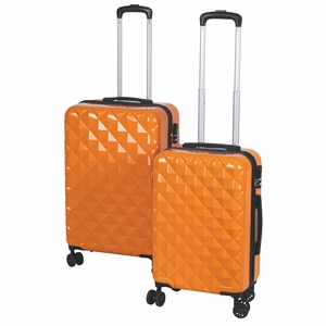 Set di 2 valigie arancioni con diamanti - Product Image 1
