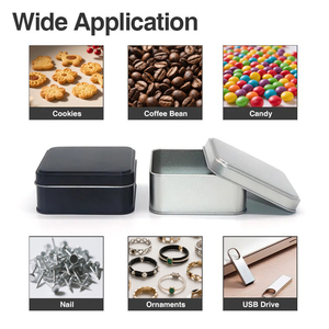 Chất Lượng Cao Tùy Chỉnh Rỗng Hình Chữ Nhật Màu Đỏ Kim Loại Lưu Trữ <span class=keywords><strong>Biscuit</strong></span> Bao Bì Hộp Cấp Thực Phẩm Giáng Sinh Cookie Hộp Thiếc - Product Image 4