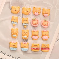Mini Ours Mignon de Dessin Animé, Accessoires DIY pour Nail Art, Autocollants en Résine Portables, Kit de Barrettes et Bandeaux, Technique de Goutte d'Huile