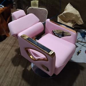 Nueva Silla de Barbero Ergonómica Reclinable de Cuero PU, Portátil, con Bomba Hidráulica, Reposapiés y Elevación Giratoria para Salón de Belleza o Estudio - Product Image 5