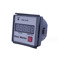 Jauge de compteur d'heures pour générateur de tondeuse à gazon tracteur agricole équipement de moteur HM-D48 compteur horaire 0-999.99h minuterie 220V compteur horaire