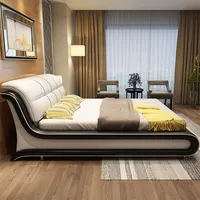 Modern S Shape Design Gas Lift Storage Bedroom Furniture