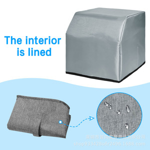 Sewing Machine Cover With Storage <b>Pocket</b> Gray Dustproof Protective Case For Home Use - Product Image 4