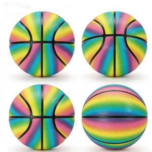 Ballon de <span class=keywords><strong>basket</strong></span> en PU arc-en-ciel coloré taille 7 pour l'<span class=keywords><strong>entraînement</strong></span> au basketball - Product Image 6