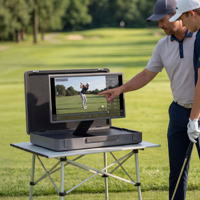Téléviseur intelligent 27 pouces, écran tactile, Android 14, 1920*1080, avec fonction de visionnage de matchs de golf, valise portable, écran intelligent