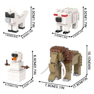 MOOXI <span class=keywords><strong>Game</strong></span> MOC1670-1673 le Hibou Ram, Animaux Hostiles, Mamouth, Entités Secrètes, Blocs de Construction, Jouets Éducatifs pour Enfants - Product Image 5