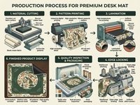 Tapis de Mahjong Portable Transfrontalier en Diatomite Antidérapant, Insonorisant, Écologique, Résistant à l'Eau, Imprimé Floral, Style Américain